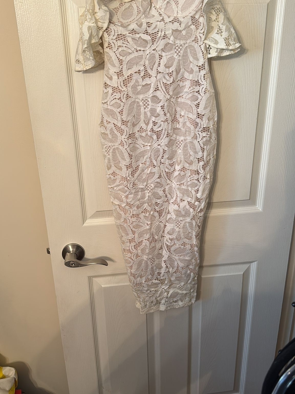Nookie Blush Pink Lace-Trim Dress